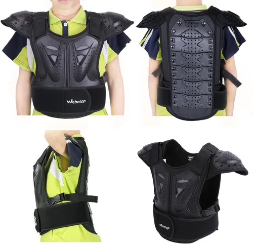 Miniatura 2 de Webetop chaleco armadura protector de columna vertebral y tórax para moto todo terreno para niños, equipo de protección para moto todo terreno