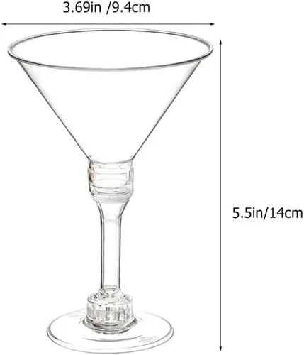 Miniatura 3 de Kichvoe 12 tazas de cóctel irrompibles elegantes para fiestas, bodas y uso diario para vino, whisky y postres, vasos duraderos para bebidas