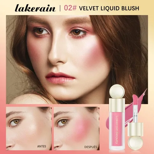 Miniatura 2 de Barra de Rubor Líquida para Mejillas, Crema de Terciopelo Suave para Rubor de Tinte Facial, Rubor Natural Mate Rosa Rojo para la Piel, Maquillaje 2#