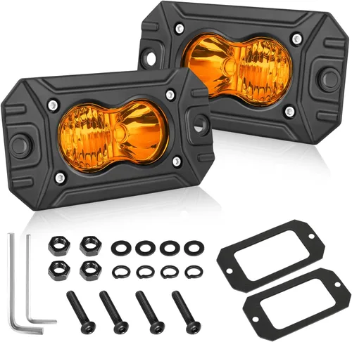 Miniatura 42 de Cápsulas LED ámbar, parte AKD de 3 pulgadas, luz LED de conducción de 40 W, luz LED todoterreno, luz de trabajo LED amarilla, luces antiniebla