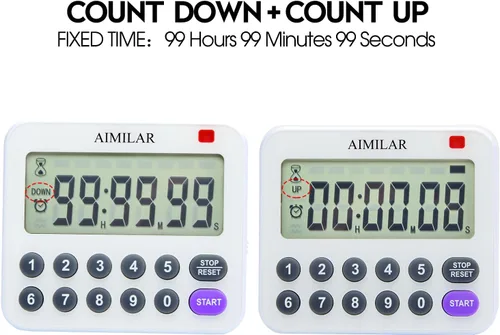 Miniatura 2 de AIMILAR Temporizador digital magnético de cocina con teclado numérico directo, alarma fuerte, temporizador de cuenta regresiva de 99 horas