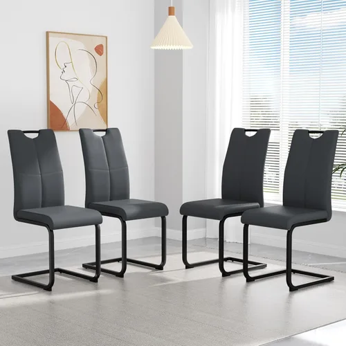 Miniatura 34 de yeag Juego de Sillas de Comedor Modernas de 2 Unidades, Sillas de Cocina y de Sala de Estar con Respaldo Alto, con Patas de Metal Cromado Dorado
