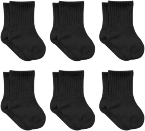 Miniatura 12 de bistyle Calcetines tobilleros con agarre para bebé, 6 pares, calcetines de algodón orgánico para recién nacidos, calcetines para niños y niñas
