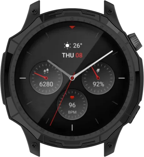 Miniatura 6 de Paquete de 3 fundas de reloj a prueba de golpes compatibles con Amazfit GTR 4 Smartwatch (negro)