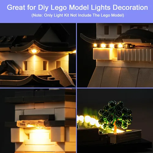 Miniatura 2 de Kit de luz LED mejorado para Lego Architecture Landmarks Collection: Himeji Castle Building Set, Compatible con Lego 21060 (Modelo no incluido)