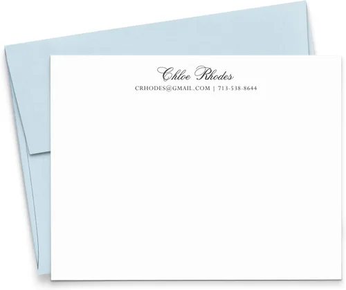 Miniatura 10 de Modern Pink Paper Papelería personalizada para hombres o mujeres, tarjetas de notas plegables personalizadas, tu elección