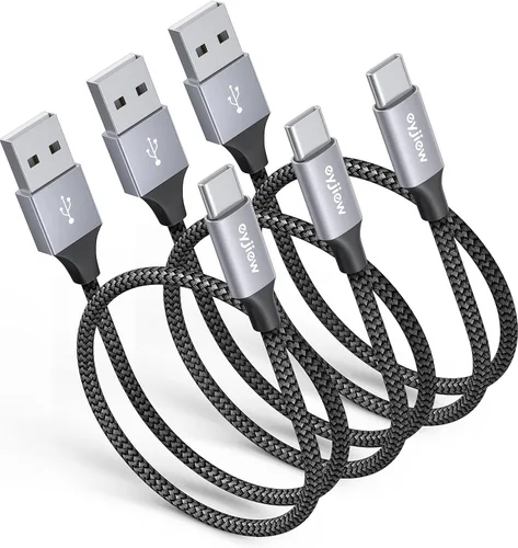 Cable USB a USB C, cable USB A a USBC para iPhone serie 17/16/15, Samsung Galaxy S26 S25 A17 A16, Moto G Play, funda de carga de auriculares, etc.