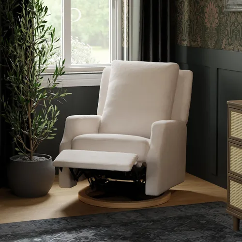Miniatura 13 de Namesake Crewe Glider - Silla reclinable para guardería – GREENGUARD Gold & Certi-PUR certificado US – Mecedora deslizante para guardería y sala