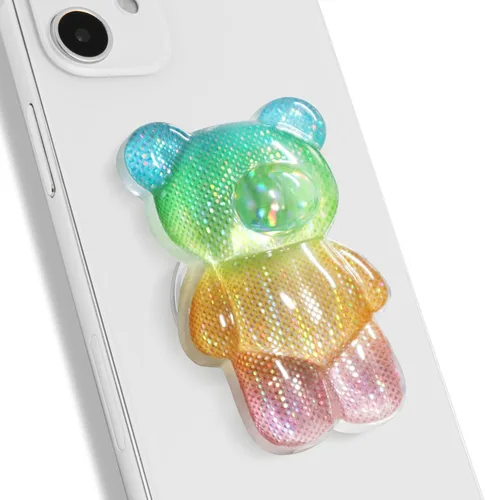 Miniatura 17 de On The Grip Soporte Magnético para Teléfono Móvil Expandible Plegable Estilo Osito de Goma 3D Soporte de Agarre y Base para Smartphone Tableta