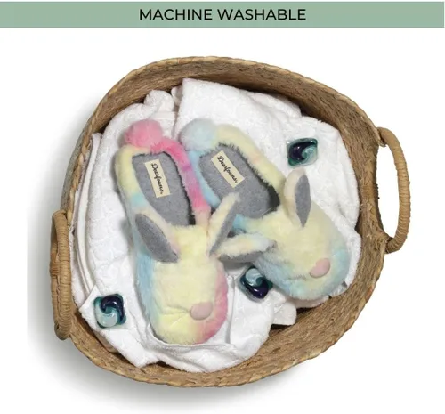 Miniatura 6 de Dearfoams Easter Basket Stuffers Gifts for Kids Family Matching Fuzzy Bunny Slippers