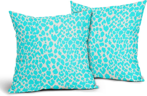 Miniatura 2 de Juego de 2 fundas de almohada de 16 x 16 pulgadas con estampado de leopardo, diseño de leopardo, con cremallera, decoración del hogar para sofá