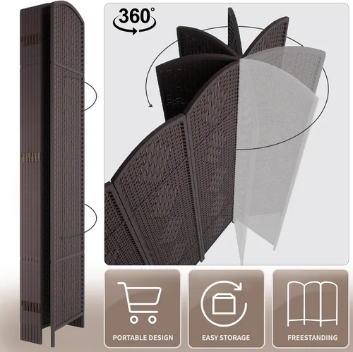 Miniatura 7 de Rose Home Fashion Divisor de habitación de 6 pies de alto, divisores de habitación y pantallas de privacidad plegables, pantalla de privacidad