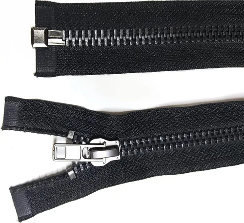 Miniatura 3 de #10 - Chaqueta separadora de 22 pulgadas, cremallera de metal de níquel negro, cremalleras de metal resistente para chaquetas, abrigos de costura