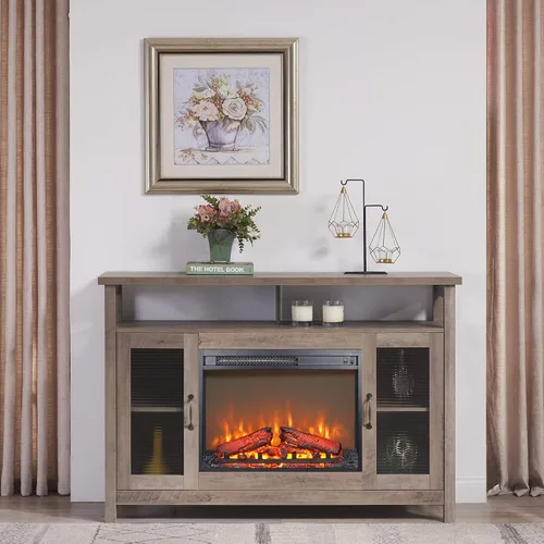 Miniatura 7 de Inserto de chimenea eléctrica de 23 pulgadas, calentador ultrafino con juego de troncos y llama realista, protección contra sobrecalentamiento