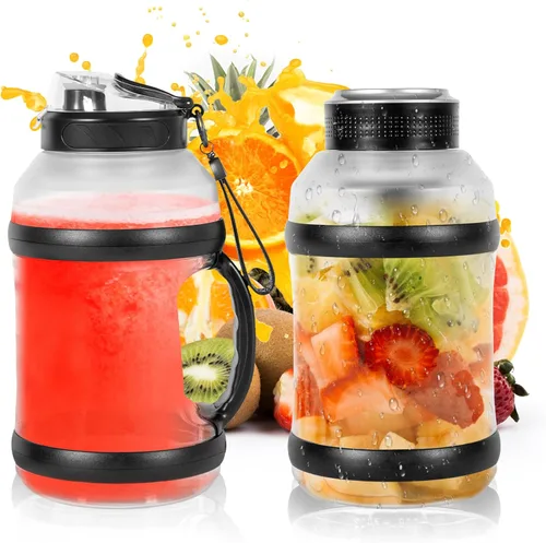 Licuadora portátil para batidos y licuados de 60.9 fl oz, licuadora personal recargable con tapa de viaje para cocina de 4000 mAh, vaso de licuadora
