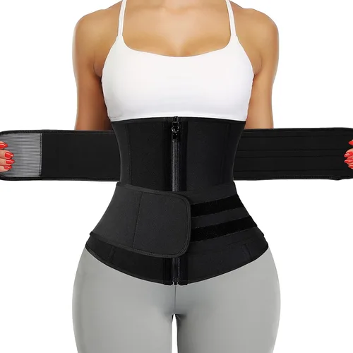 Miniatura 6 de KIWI RATA Entrenador de Cintura de Neopreno para Sauna Corsé Cinturón de Sudor para Mujeres Banda Ceñidora de Compresión para Entrenamiento Fitness