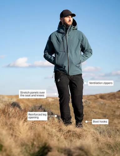 Miniatura 6 de RevolutionRace Pantalones Nordwand Pro para hombre, pantalones duraderos y ventilados para todas las actividades al aire libre