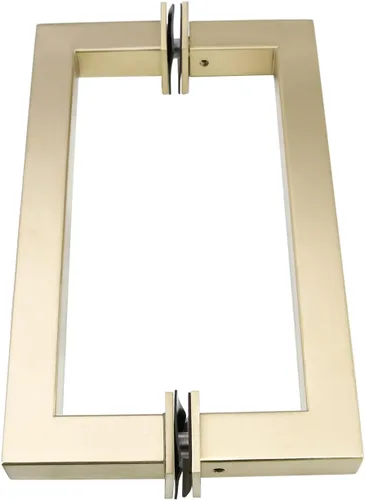 Miniatura 7 de Tirador tubular de acero inoxidable de grado 304 para puerta de ducha (6 pulgadas, cuadrado, negro mate SSSP152B)