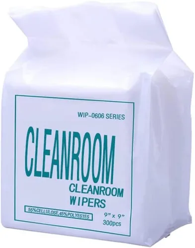 Miniatura 7 de Toallitas de sala limpia de papel de 6 "x 6" (bolsa de 300 piezas) Limpiaparabrisas no tejido Mezcla de celulosa/poliéster para laboratorio