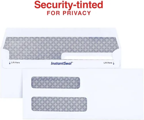 Miniatura 5 de Staples 1775860 Reveal-N-Seal Seguridad Tintado Dbl Ventana #8 5/8 Sobres Blanco 500/Bx