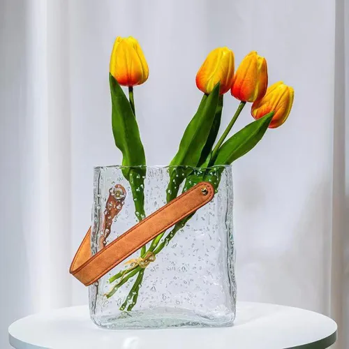 Miniatura 6 de Jarrones luminosos de cristal hechos a mano, adornos de escritorio, estación de propagación, soporte para plantas para decoración del hogar y boda