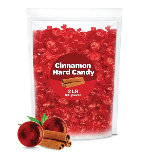 Miniatura 6 de Caramelo duro de canela – Paquete a granel de 2 libras (alrededor de 180 unidades) – Caramelo de Navidad antiguo