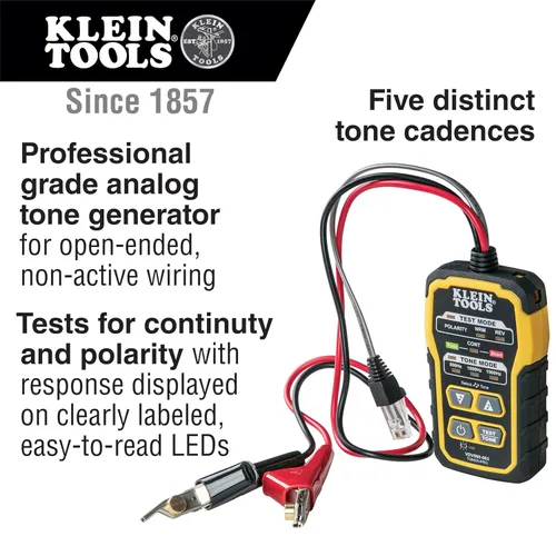 Miniatura 2 de Klein Tools - Kit de generador de tono y sonda para rastreo de cables VDV500-820, probador de continuidad para cables Ethernet, teléfono, bocina