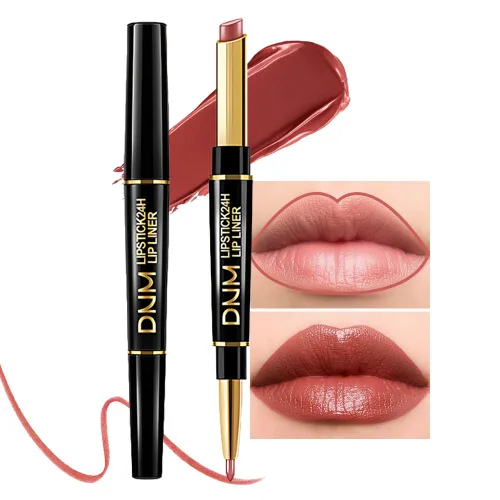 Miniatura 2 de evpct DNM Juego de 3 delineadores de labios y lápices de labios, ciruela morada, malva, rojo vino, para mujer, mate, larga duración de 24 horas