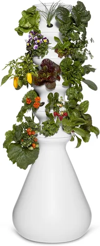 Miniatura 17 de Kit de inicio Farmstand con anillos luminosos y 18 créditos para plántulas Pequeño kit de sistema de cultivo hidropónico Torre de maceta