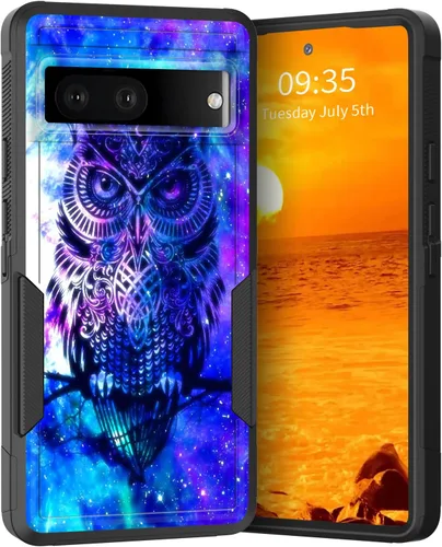Miniatura 108 de Funda para Pixel 6A, Híbrida de Doble Capa de Servicio Pesado Resistente a Prueba de Golpes PC Duro + Funda Protectora de Silicona Suave para Google