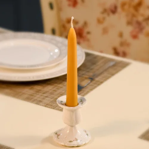 Miniatura 2 de DEYBBY - Juego de 12 velas cónicas de cera de abeja natural de 6 pulgadas, sin humo y sin goteo, velas de cera de abeja orgánica pura, 4-5 horas