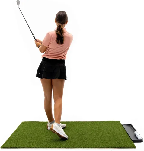 Miniatura 12 de Dura-Pro Alfombrilla de golf premium de césped para interiores y exteriores. Bandeja de regalo + 3 tees