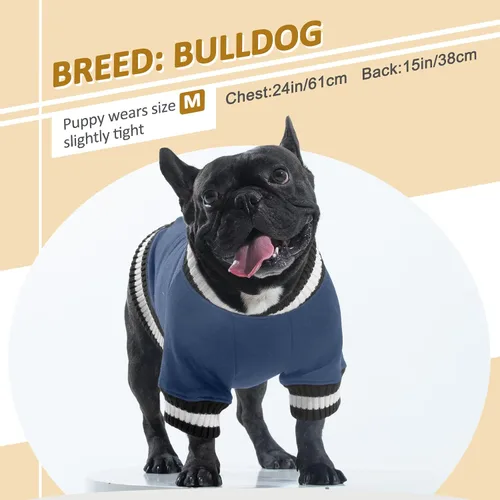 Miniatura 4 de FUAMEY Sudadera con capucha para perro - Suéter de forro polar para mascotas cálido de invierno, suave, lindo suéter azul para perrito, niño o niña