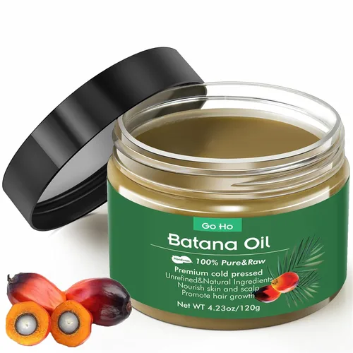Go Ho Aceite de batana crudo para el crecimiento del cabello, aceite de batana orgánico de 4.23 onzas de Honduras, aceite natural 100% puro sin