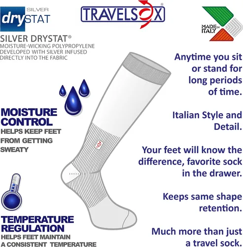 Miniatura 3 de Travelsox Calcetines de compresión para adultos, Azul-Marino