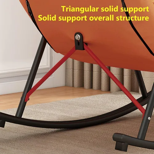 Miniatura 6 de Adjustable Leather Recliner Chair with Footrest Ergonomic Rocking Chair for Living Room Stylish ge Upholstered Lounge Chair with Storage Amarillo