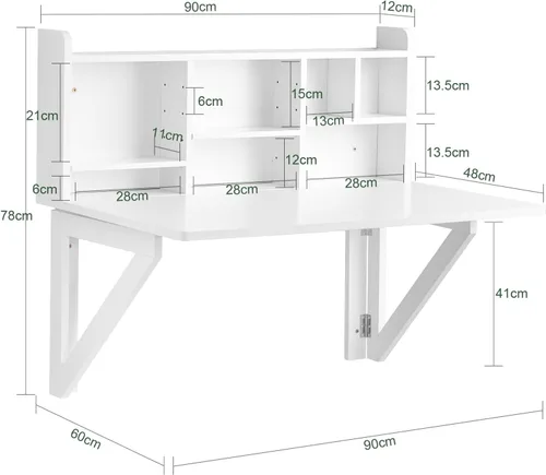 Miniatura 2 de Haotian Murphy FWT20-HG - Mesa plegable para cocina y comedor, color gris