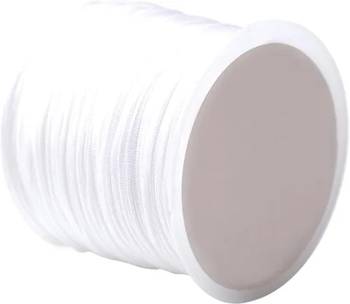 Miniatura 45 de Cordón de nailon para cuentas de 164.0 ft x 0.031 in, hilo de raso satinado de nailon trenzado para manualidades de macramé Mezcla de amarillo 1