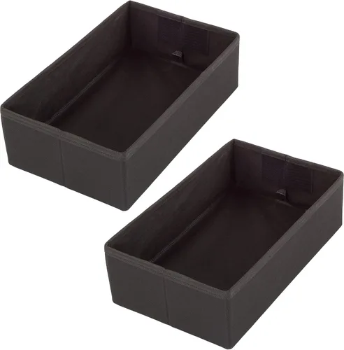 Miniatura 9 de Lavish Home Otomana plegable de almacenamiento, juego de 2 reposapiés copetudos de 30 pulgadas, baúl o banco de lino con contenedor extraíble