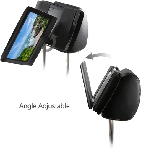 Miniatura 3 de Qenker - Soporte para reposacabezas para reproductor de DVD, portátil, para montaje en reposacabezas del asiento trasero del coche, para reproductor