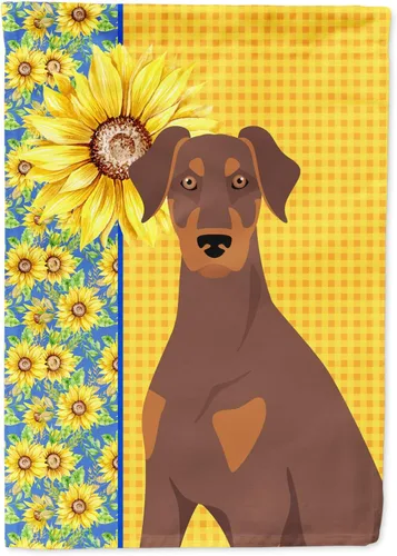Miniatura 68 de Caroline's Treasures WDK5331CHF - Bandera de verano con diseño de girasoles rojos y blancos, manga grande, para porche, para colgar en la pared