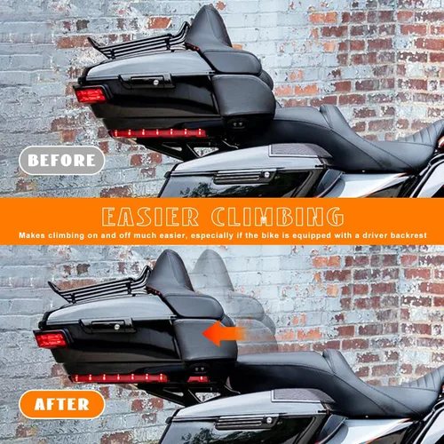 Miniatura 7 de Kit extensor de equipaje ajustable de 1 a 3 pulgadas, placa de montaje compatible con Harley Touring Electra Glides Road Glides Road Kings Street