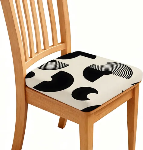 Miniatura 9 de Fundas de asiento para silla, paquete de 4 fundas impermeables elásticas para silla de comedor con lazos elásticos, extraíbles y lavables, Rosa