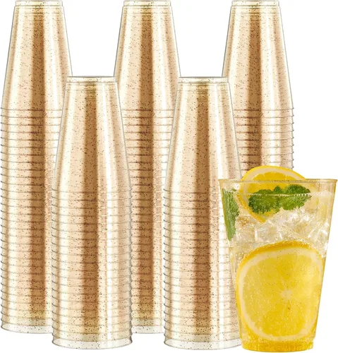 Miniatura 11 de JOLLY CHEF Vasos de plástico transparente de 12 onzas, paquete de 100 vasos de fiesta resistentes, vasos de plástico desechables para Halloween, día