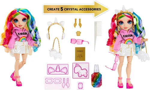 Miniatura 2 de Rainbow High Creative Crystals Amaya - Muñeca de moda Rainbow 11 de 11 pulgadas con kit para hacer accesorios de cristal, anillo para ti, bricolaje