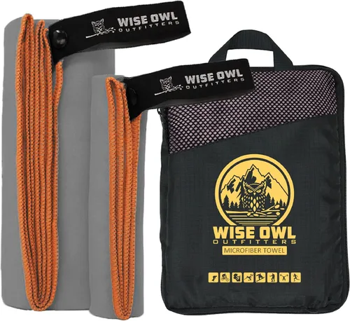 Miniatura 11 de Wise Owl Outfitters Microfiber Camping Towel - Quick Dry Towel for Travel, Backpacking, Hiking, Beach, Gym & Yoga - Compact, Fast Drying &