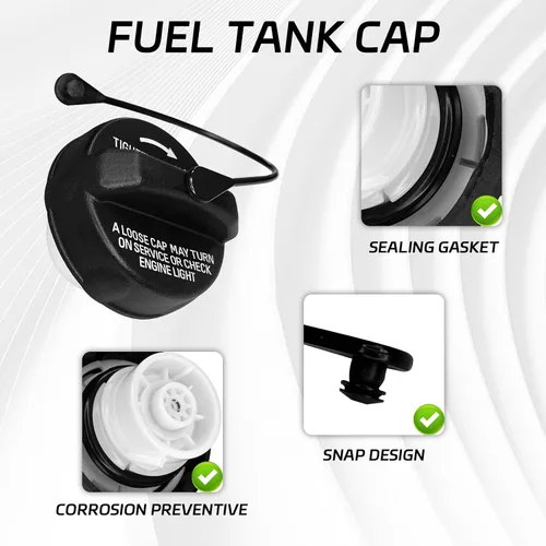 Miniatura 3 de Tapa de combustible de repuesto para Jeep Dodge Ram Chrysler #52030377AB 5278632AG 52030377AA Tapa de llenado Tapa de depósito de combustible