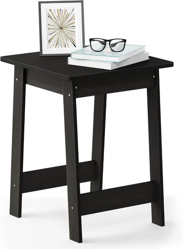 Miniatura 17 de Furinno DISEÑO SIMPLE - Mesa auxiliar de 2 niveles, mesita de noche, mesita con estantes abiertos, mesita de cama, para sala de estar, dormitorio