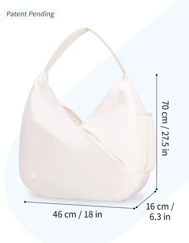 Miniatura 2 de Ceneda Bolsa de gimnasio grande para mujer, bolsa de lona deportiva con soporte oculto para esterilla de yoga y compartimento para zapatos, bolsa