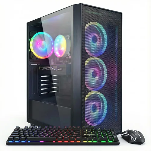 Miniatura 10 de STGAubron Computadora de escritorio para videojuegos, Intel Core i5 hasta 3.6G, Radeon RX 560 4G, 16G RAM, 512G SSD, WiFi 6, BT 5.0, ventilador RGB